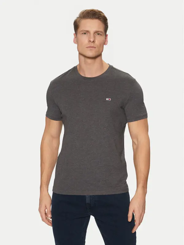 Tommy Jeans Tommy Jeans T-shirt Jaspe DM0DM20363 Siva Slim Fit