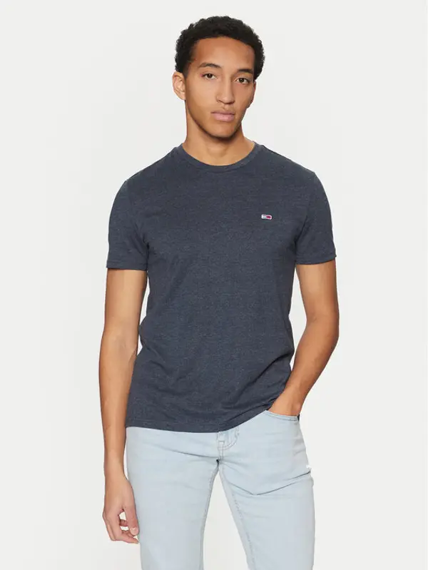 Tommy Jeans Tommy Jeans T-shirt Jaspe DM0DM20363 Tamnoplava Slim Fit