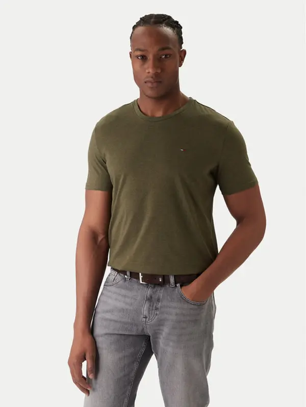 Tommy Jeans Tommy Jeans T-shirt Jaspe DM0DM20363 Zelena Slim Fit