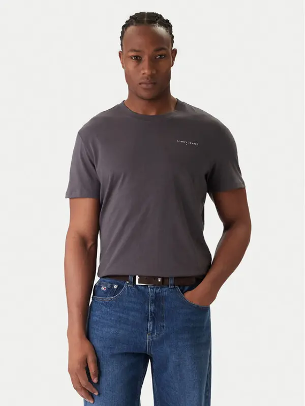 Tommy Jeans Tommy Jeans T-shirt Linear Chest DM0DM21780 Siva Slim Fit