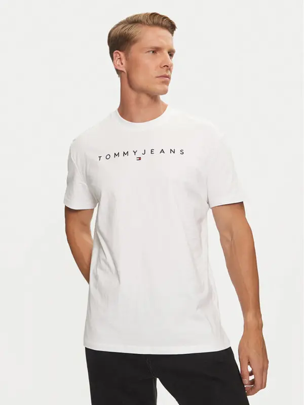 Tommy Jeans Tommy Jeans T-shirt Linear Logo DM0DM20744 Bijela Regular Fit