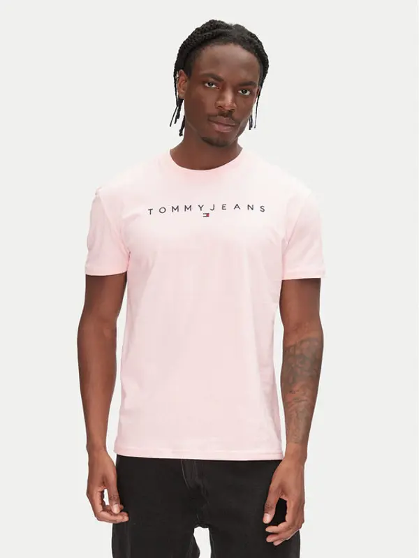 Tommy Jeans Tommy Jeans T-shirt Linear Logo DM0DM20744 Ružičasta Regular Fit