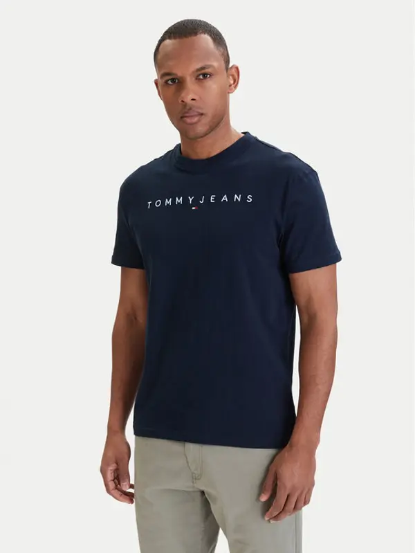Tommy Jeans Tommy Jeans T-shirt Linear Logo DM0DM20744 Tamnoplava Regular Fit