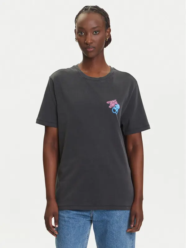 Tommy Jeans Tommy Jeans T-shirt Neon DW0DW21358 Siva Relaxed Fit