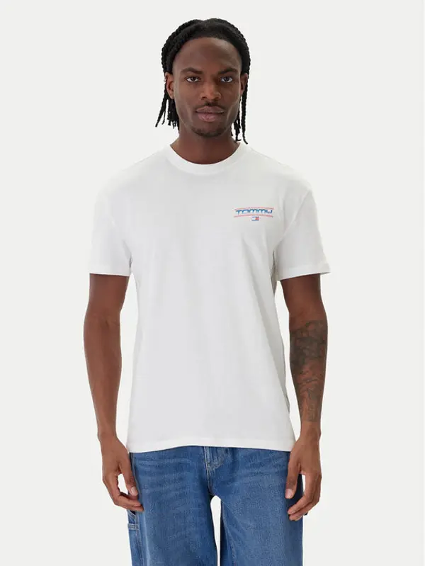 Tommy Jeans Tommy Jeans T-shirt Poster DM0DM22541 Bijela Regular Fit