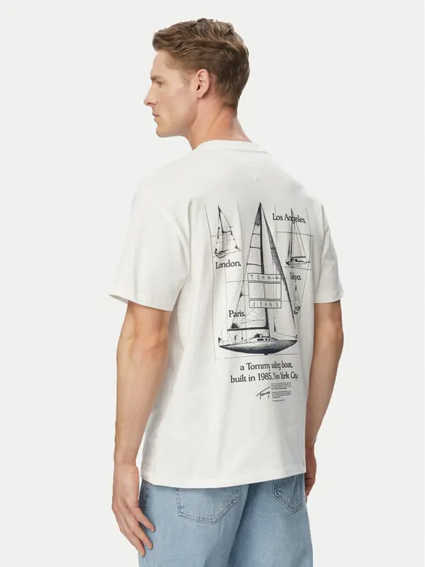 Tommy Jeans Tommy Jeans T-shirt Sailboat DM0DM23184 Bijela Regular Fit