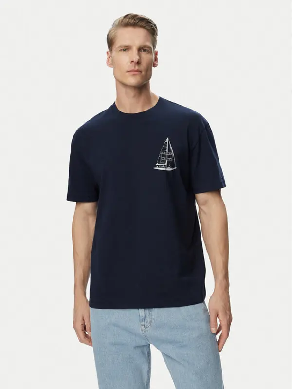 Tommy Jeans Tommy Jeans T-shirt Sailboat DM0DM23184 Tamnoplava Regular Fit