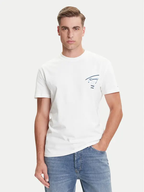 Tommy Jeans Tommy Jeans T-shirt Signature City DM0DM21934 Bijela Regular Fit