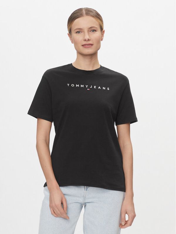 Tommy Jeans Tommy Jeans T-shirt Tjw Rlx New Linear Tee DW0DW17836 Crna Relaxed Fit