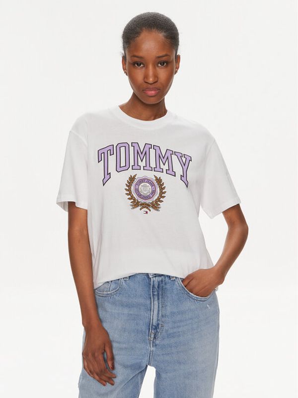 Tommy Jeans Tommy Jeans T-shirt Varsity DW0DW17824 Bijela Relaxed Fit
