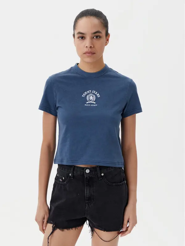 Tommy Jeans Tommy Jeans T-shirt Varsity DW0DW20317 Tamnoplava Regular Fit