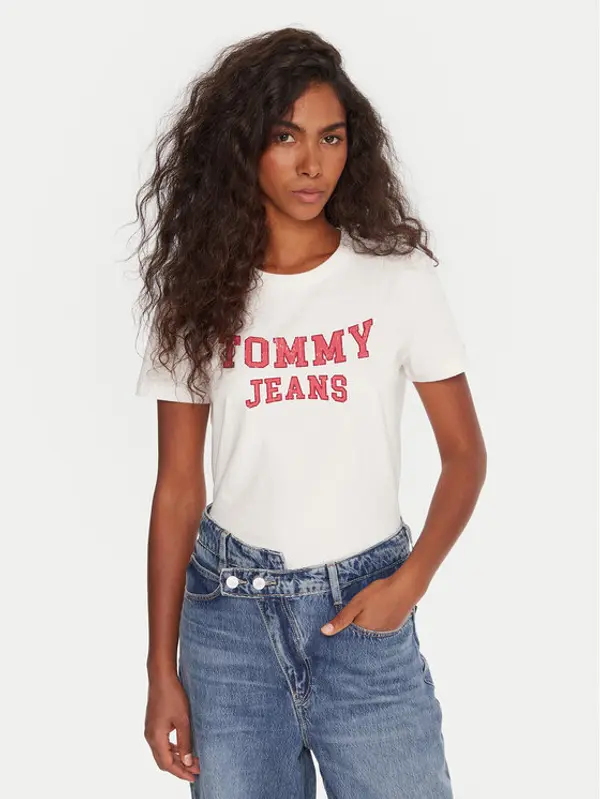 Tommy Jeans Tommy Jeans T-shirt Varsity DW0DW21966 Bijela Regular Fit