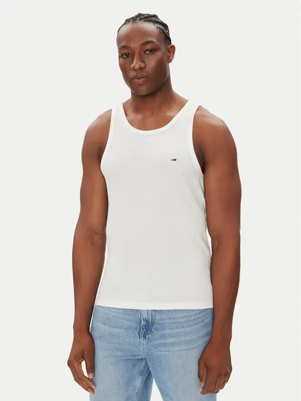 Tommy Jeans Tommy Jeans Tank top Classic Flag DM0DM21927 Bijela Slim Fit