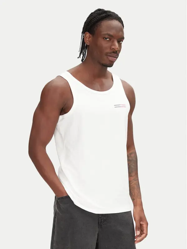 Tommy Jeans Tommy Jeans Tank top Entry Graphic DM0DM20790 Écru Slim Fit
