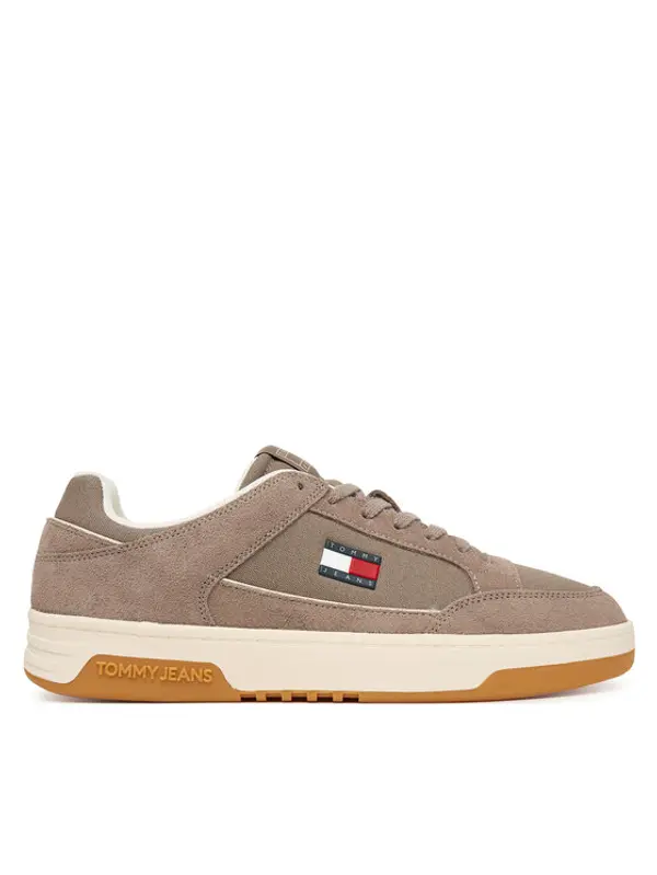 Tommy Jeans Tommy Jeans Tenisice Canvas Leather Cupsole Trainers EM0EM01680 Smeđa