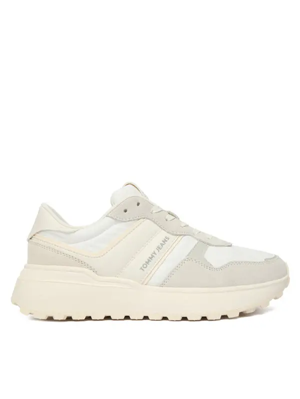 Tommy Jeans Tommy Jeans Tenisice Tjw Cleated Runner Suede Mix EN0EN02921 Écru