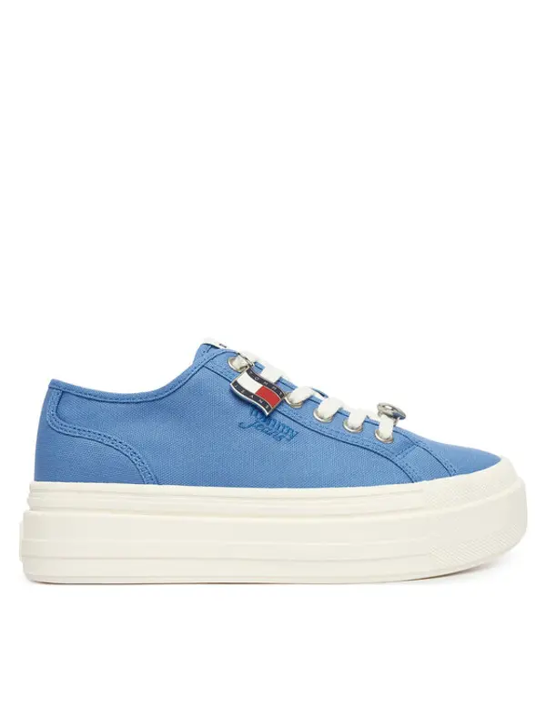 Tommy Jeans Tommy Jeans Tenisice Tjw Flatform Sneaker Charms EN0EN02959 Plava