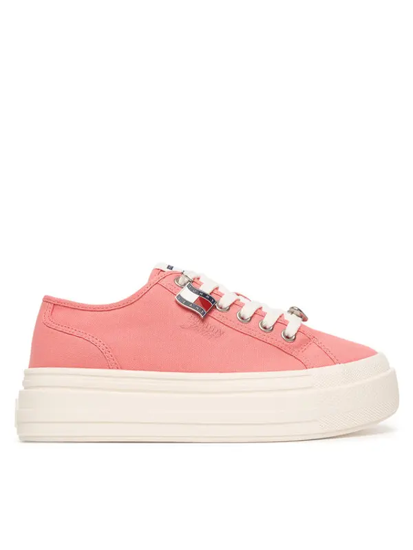 Tommy Jeans Tommy Jeans Tenisice Tjw Flatform Sneaker Charms EN0EN02959 Ružičasta