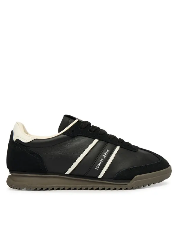 Tommy Jeans Tommy Jeans Tenisice Tjw Low Profile Runner Lthr Mix EN0EN03001 Crna