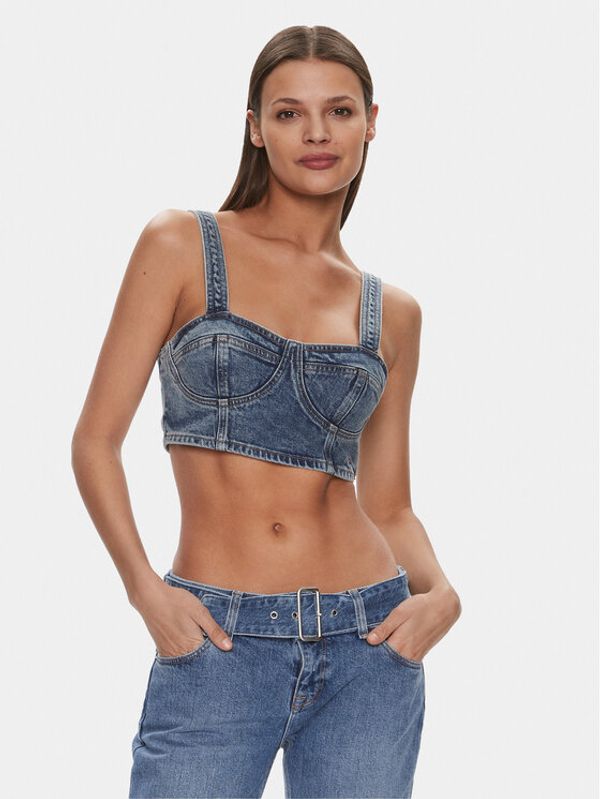 Tommy Jeans Tommy Jeans Top DW0DW17065 Plava Slim Fit