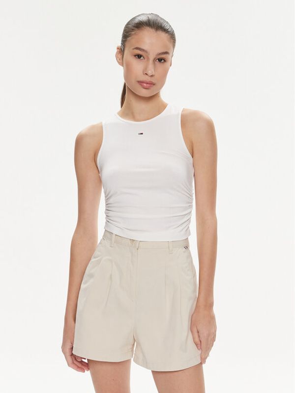 Tommy Jeans Tommy Jeans Top DW0DW17893 Bijela Slim Fit