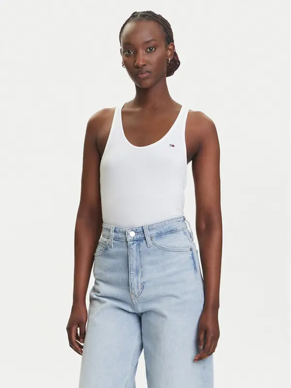 Tommy Jeans Tommy Jeans Top DW0DW20917 Bijela Regular Fit