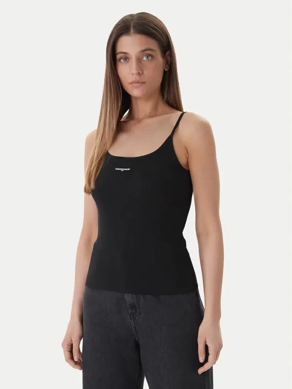 Tommy Jeans Tommy Jeans Top DW0DW22278 Crna Slim Fit
