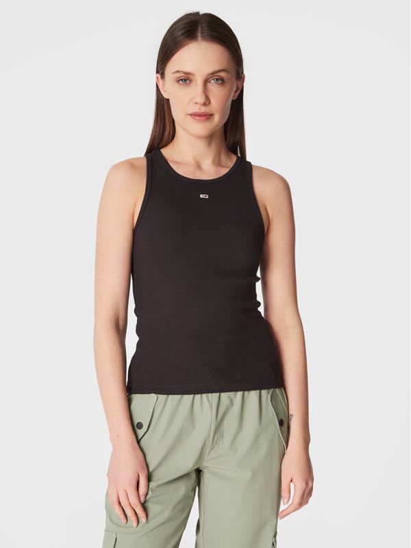 Tommy Jeans Tommy Jeans Top Essential DW0DW14875 Crna Regular Fit