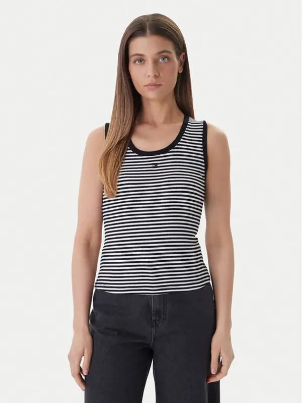 Tommy Jeans Tommy Jeans Top Essential DW0DW20673 Crna Regular Fit