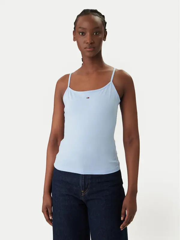 Tommy Jeans Tommy Jeans Top Essential DW0DW20675 Svijetloplava Slim Fit