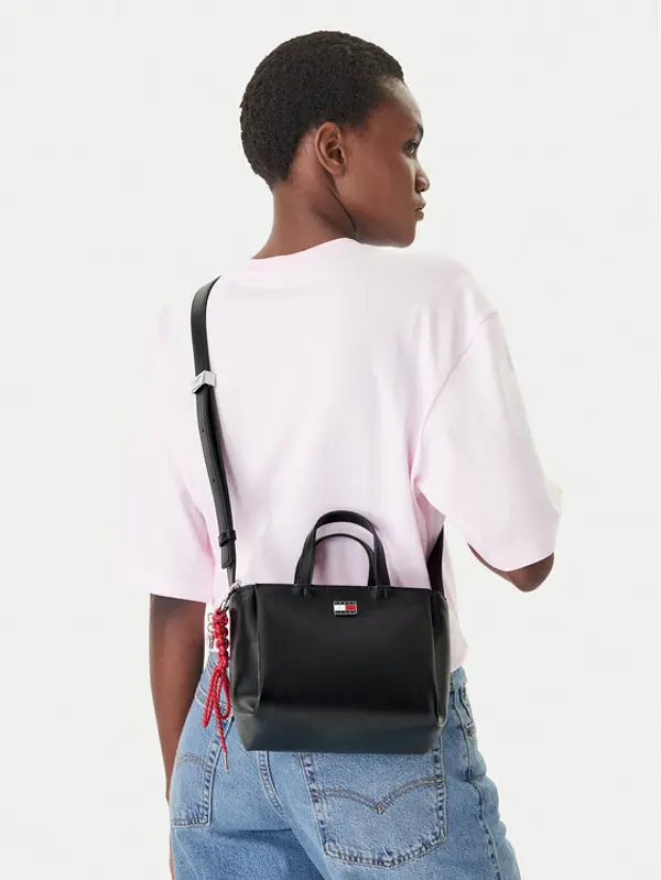Tommy Jeans Tommy Jeans Torbica Tjw City Charm Mini Tote AW0AW18580 Crna