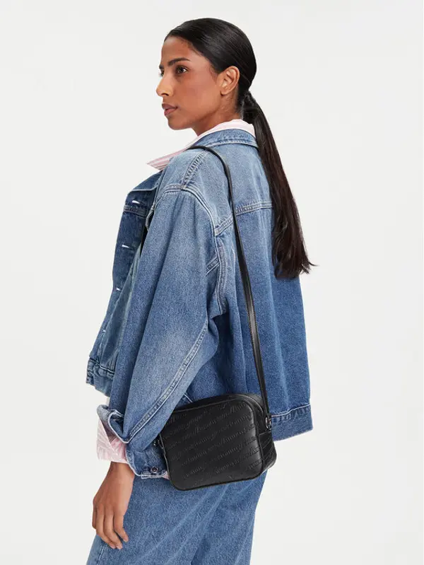 Tommy Jeans Tommy Jeans Torbica Tjw Must Aop Camera Bag AW0AW17865 Crna