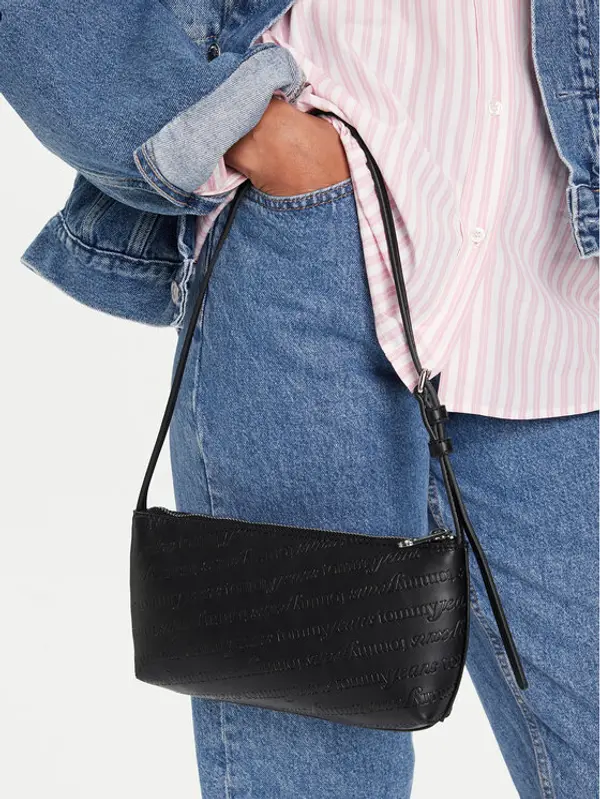Tommy Jeans Tommy Jeans Torbica Tjw Must Aop Shoulder Bag AW0AW17867 Crna