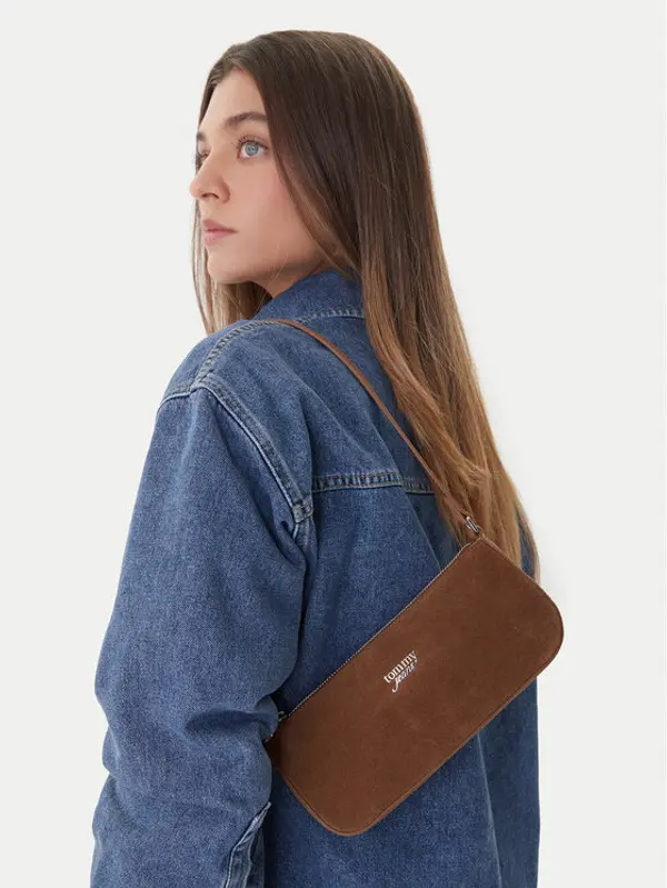 Tommy Jeans Tommy Jeans Torbica Tjw Must Suede Shoulder Bag AW0AW18454 Smeđa