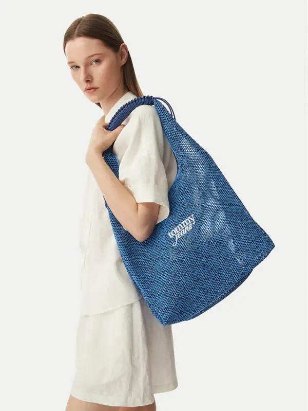Tommy Jeans Tommy Jeans Torbica Tjw Summer Crochet Hobo AW0AW18778 Plava