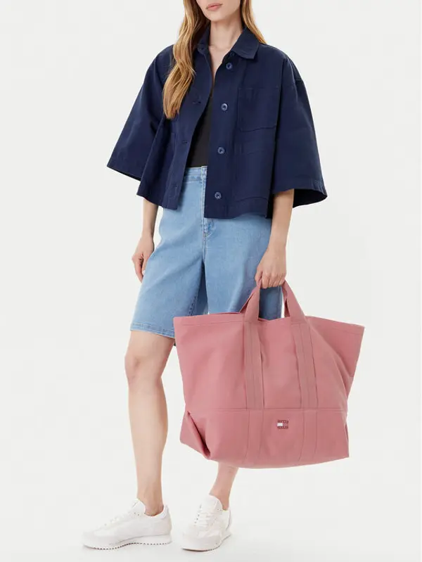Tommy Jeans Tommy Jeans Torbica Tjw Tote Edition Canvas AW0AW17542 Ružičasta