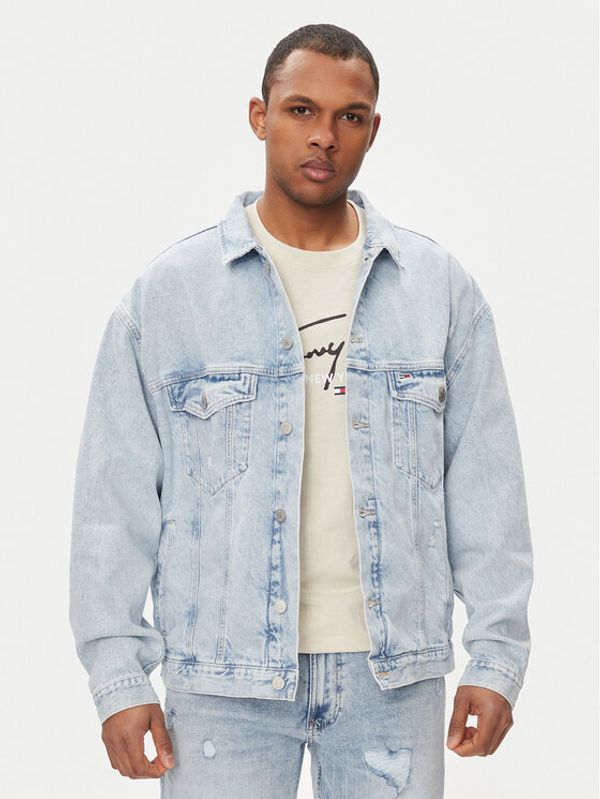 Tommy Jeans Tommy Jeans Traper jakna Aiden DM0DM18774 Svijetloplava Oversize