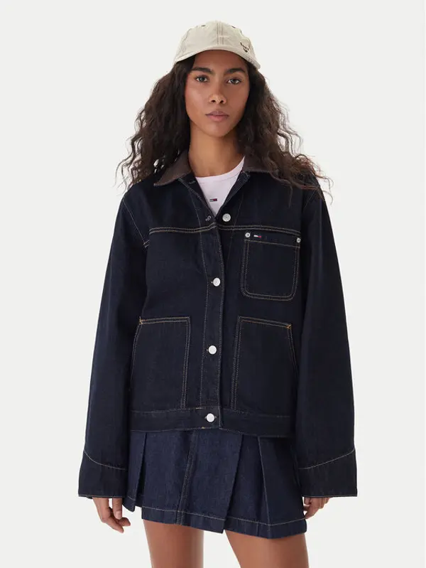 Tommy Jeans Tommy Jeans Traper jakna Chore DW0DW21981 Tamnoplava Regular Fit