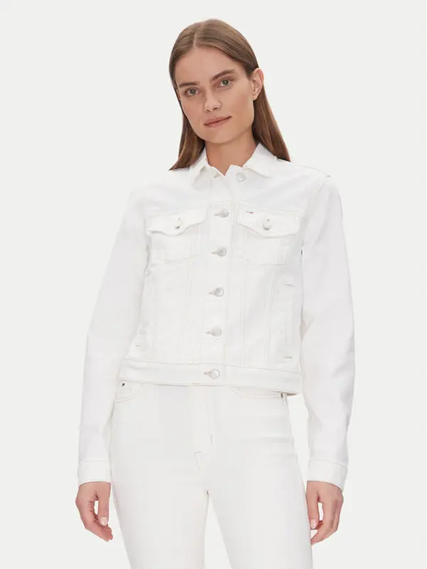 Tommy Jeans Tommy Jeans Traper jakna Classic Trucker Jacket Bi8194 DW0DW20121 Bijela Regular Fit