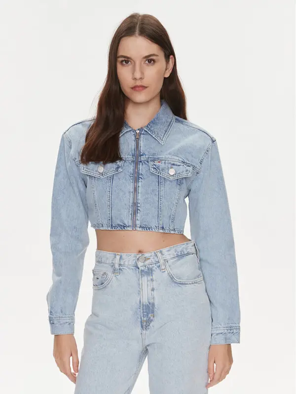 Tommy Jeans Tommy Jeans Traper jakna DW0DW17450 Plava Slim Fit