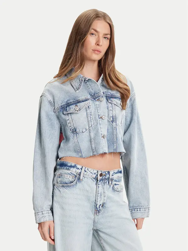 Tommy Jeans Tommy Jeans Traper jakna DW0DW21063 Plava Relaxed Fit
