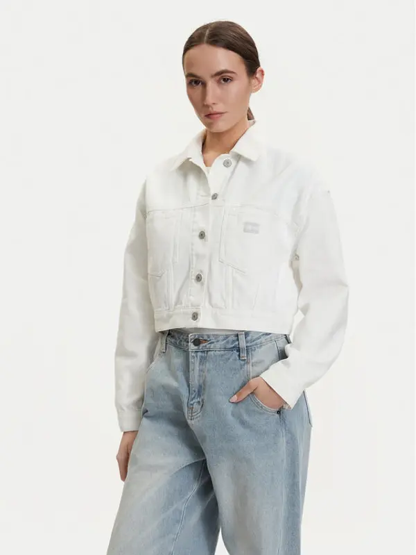 Tommy Jeans Tommy Jeans Traper jakna DW0DW21979 Bijela Oversize