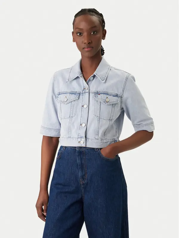 Tommy Jeans Tommy Jeans Traper jakna DW0DW22388 Svijetloplava Regular Fit