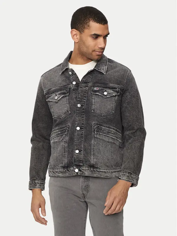 Tommy Jeans Tommy Jeans Traper jakna Isaac DM0DM19362 Siva Regular Fit
