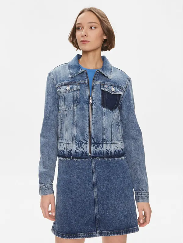 Tommy Jeans Tommy Jeans Traper jakna Izzie DW0DW16989 Plava Slim Fit