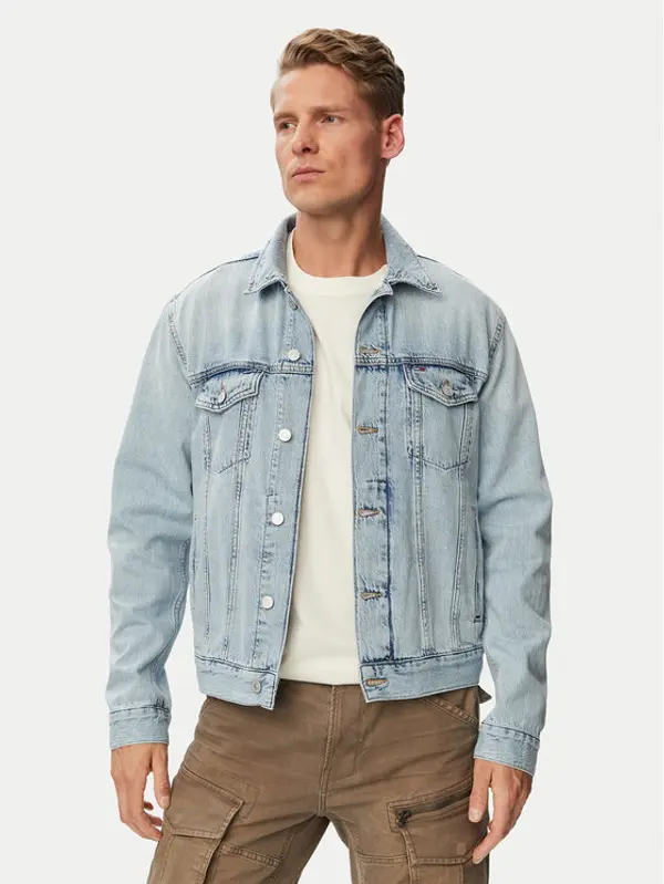 Tommy Jeans Tommy Jeans Traper jakna Ryan Jacket Rwb Cj6013 DM0DM23657 Svijetlo plava Regular Fit