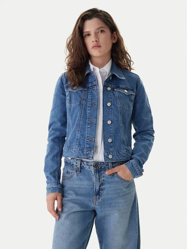 Tommy Jeans Tommy Jeans Traper jakna Vivianne DW0DW22489 Plava Slim Fit