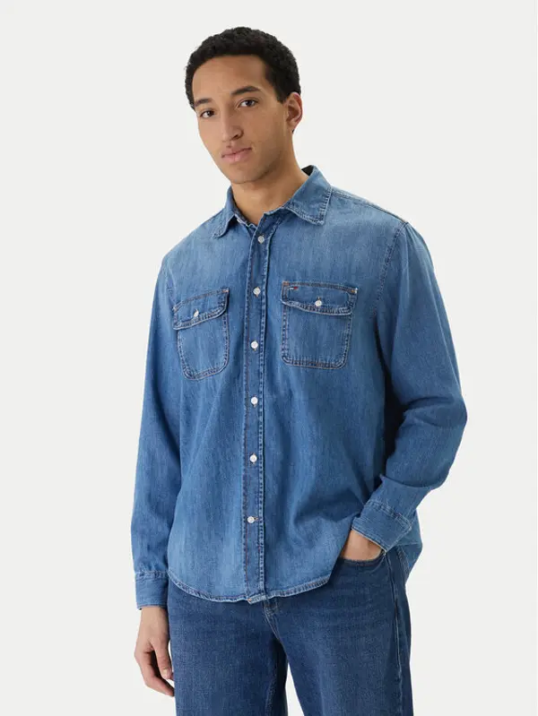 Tommy Jeans Tommy Jeans traper košulja DM0DM23028 Plava Relaxed Fit