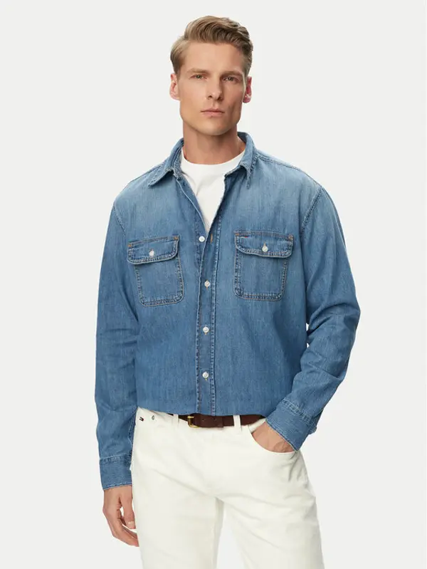 Tommy Jeans Tommy Jeans traper košulja DM0DM23028 Plava Relaxed Fit