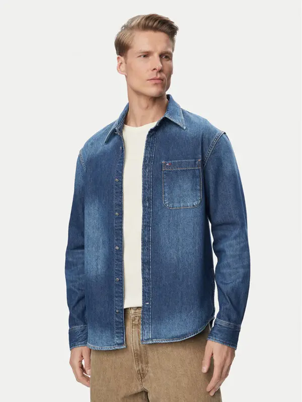 Tommy Jeans Tommy Jeans traper košulja DM0DM23390 Plava Regular Fit